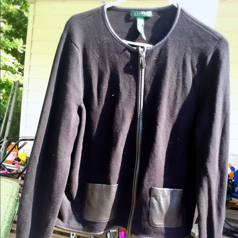 Black Zip Up Ralph Lauren Jacket
